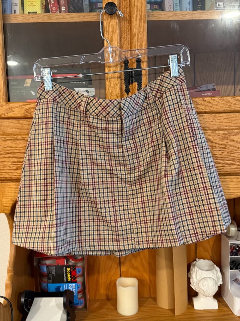 Plaid Pleated Mini Skirt